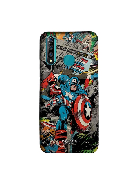 

macmerise Grey & Blue Marvel Comics Comic Captain America Sublime Vivo Z1 Pro Case