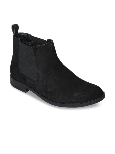 

Bruno Manetti Men Black Solid Casual Suede Boots
