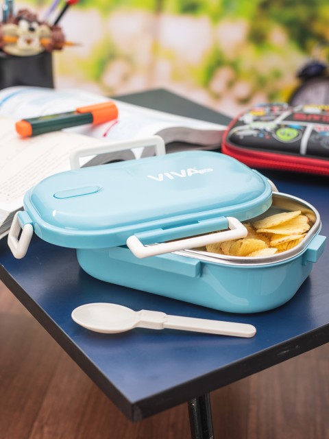 

VIVA h2o Blue Solid Stainless Steel Storage Box With Spoon