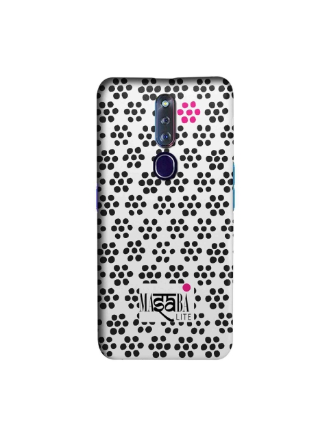 

macmerise White & Black Masaba Lite Boondi Print Oppo F11 Pro Case