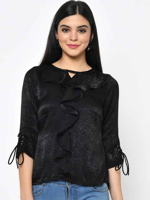

Latin Quarters Women Black Solid Top