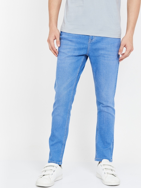 Forca Men Blue Regular Fit Mid-Rise Clean Look Stretchable Jeans