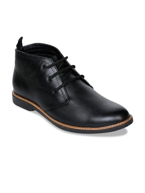 

Bruno Manetti Men Black Solid Leather Casual Boots