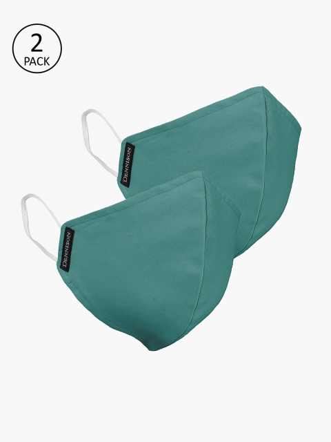 

Dennison Unisex Blue Pack Of 2 2-Ply Water & Stain Repellent Reusable Cloth Masks
