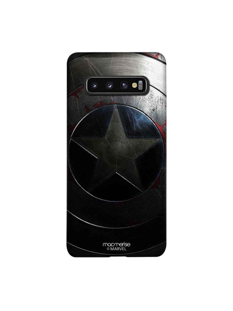 

macmerise Black Marvel Comics Rusted Captains Shield Sublime Samsung Galaxy S10 Case