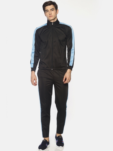 

HPS Sports Men Black & Blue Solid Tracksuit
