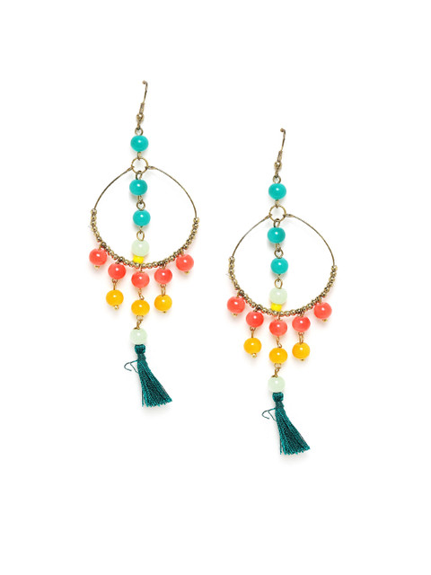 

Chumbak Multicoloured Circular Drop Earrings, Multi
