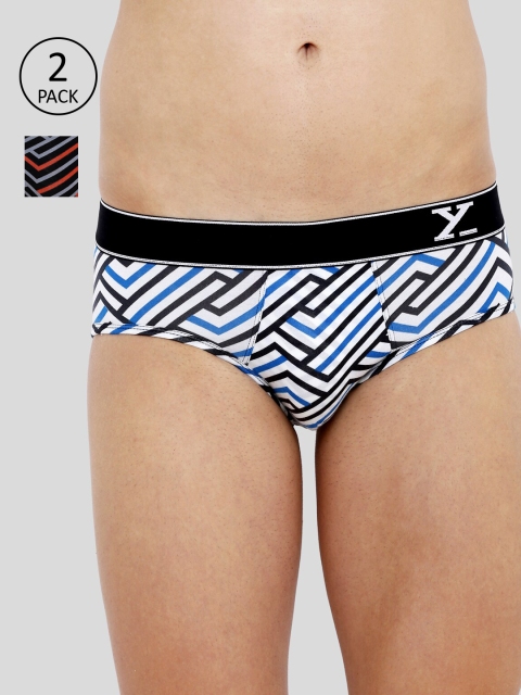 

XYXX Men IntelliSoft Antimicrobial Micro Modal Pack of 2 Linea Briefs XYBRF2PCKN297, Blue