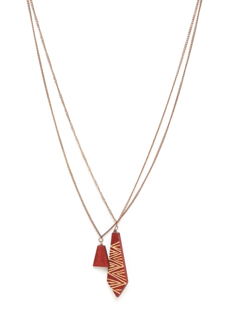 

Chumbak Maroon Woodland Stories Necklace