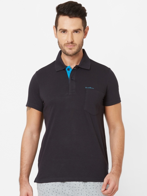 

Sweet Dreams Men Navy Blue Solid Round Neck T-shirt