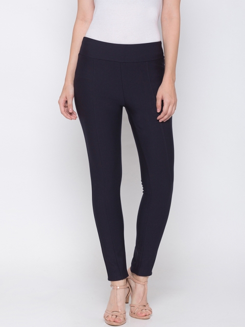 

Globus Women Navy Blue Solid Skinny-Fit Jeggings