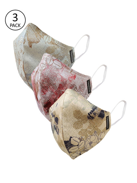 

DENNISON Unisex Pack Of 3 2-Ply Water & Stain Repellent Reusable Cloth Masks, Multi