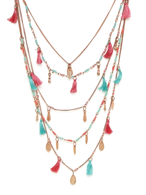 

Chumbak Multicoloured Boho Layered Necklace, Multi