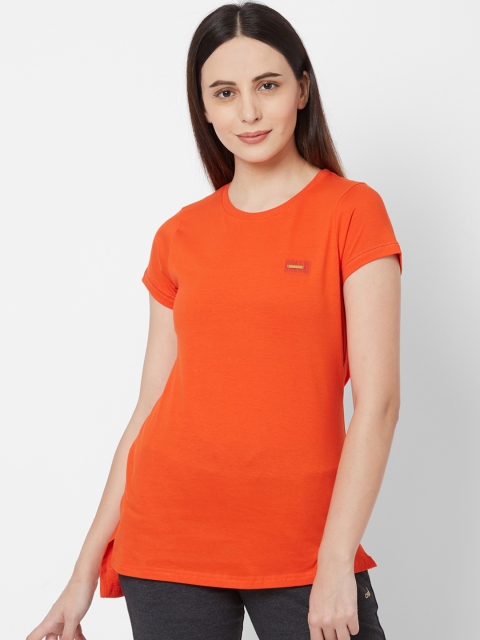 

Sweet Dreams Women Orange Solid Round Neck Lounge T-shirt