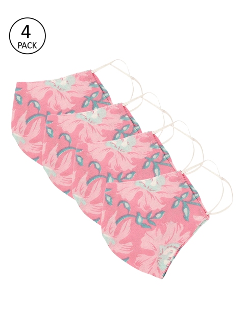 

Gnist Adults Pack of 4 Reusable 2-Ply Cloth Masks, Pink