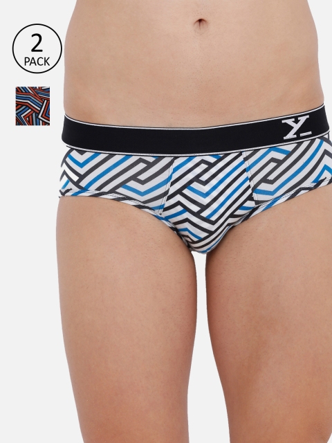 

XYXX Men IntelliSoft Antimicrobial Micro Modal Pack of 2 Linea Briefs XYBRF2PCKN304, Blue