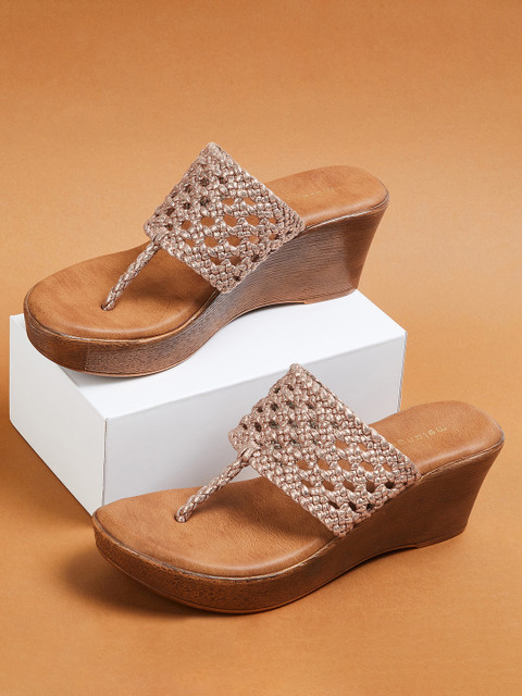 

Melange by Lifestyle Women Champagne Solid Sandals