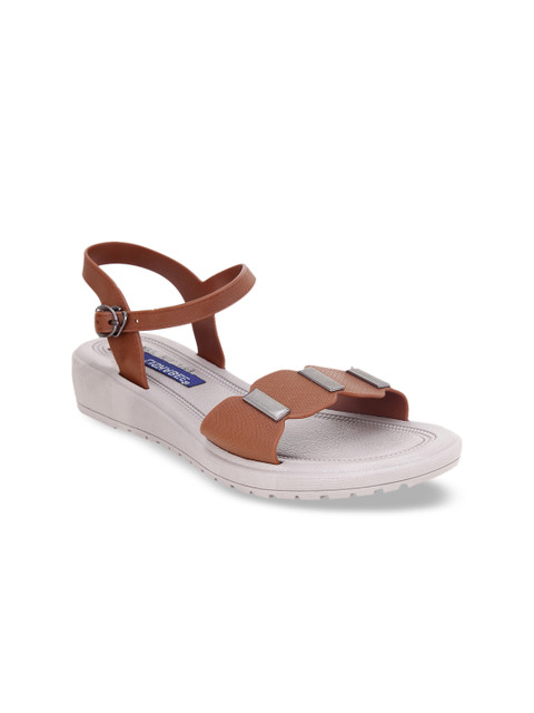 

MSC Women Brown Solid Open Toe Flats