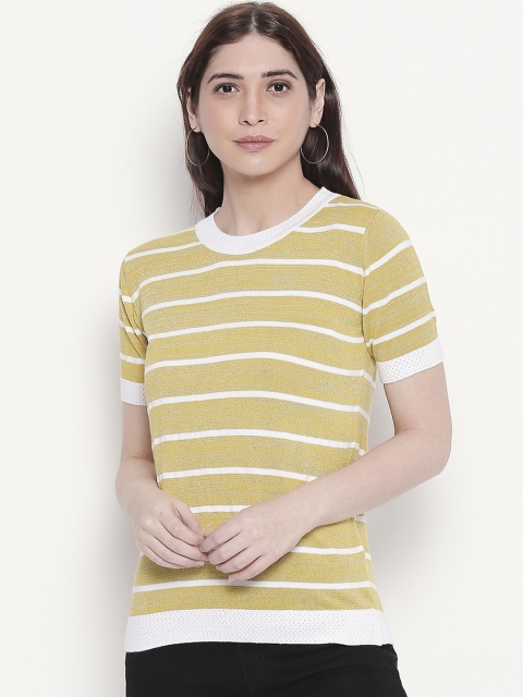 

Manola Women Yellow & White Striped Top