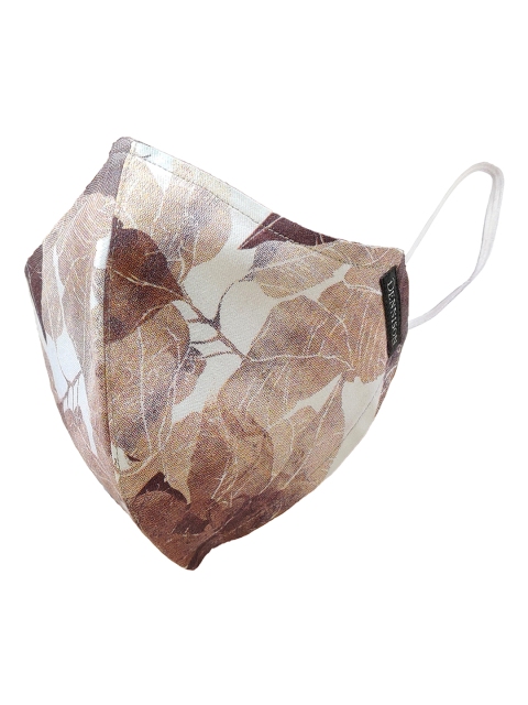 

DENNISON Men Beige Floral Printed Water & Stain Repellent 2-Ply Cloth Mask