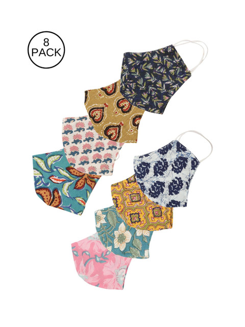 

Gnist Adults Pack of 8 Reusable 2-Ply Cloth Masks, Multi
