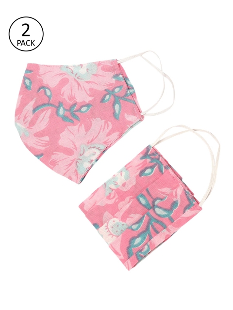 

Gnist Unisex 2 Pcs Printed 2-Ply Anti-Pollution Cloth Masks, Pink