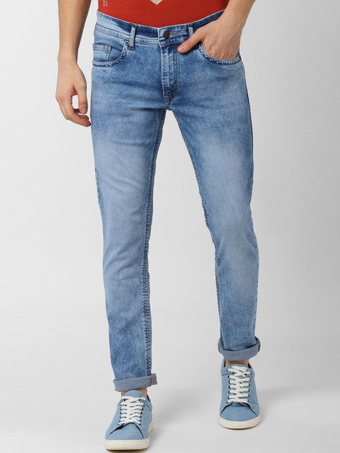 

Peter England Casuals Men Blue Skinny Fit Mid-Rise Clean Look Stretchable Jeans