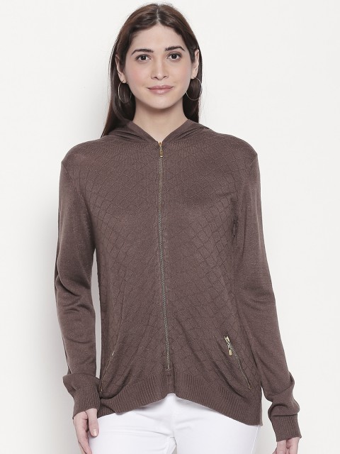 

Manola Women Brown Self Design Top
