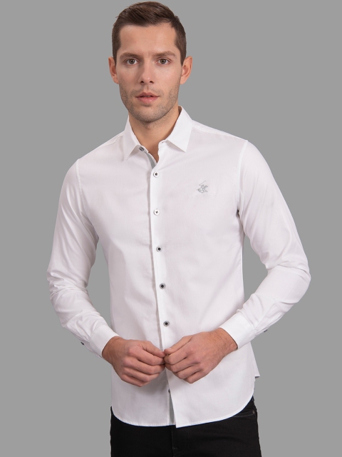 

Beverly Hills Polo Club Men White Regular Fit Solid Formal Shirt