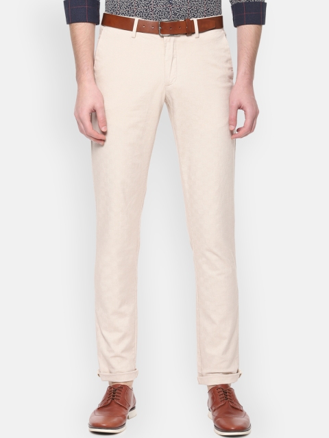 

Louis Philippe Sport Men Beige Slim Fit Checked Regular Trousers