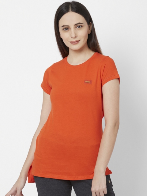 

Sweet Dreams Women Orange Solid Round Neck Lounge T-shirt
