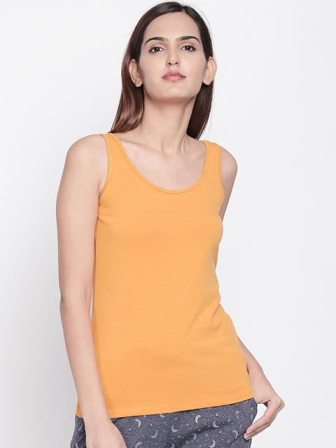 

Dreamz by Pantaloons Women Yellow Solid Lounge Tshirt