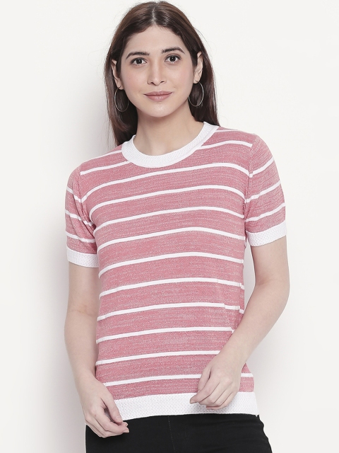

Manola Women Pink & White Striped Top