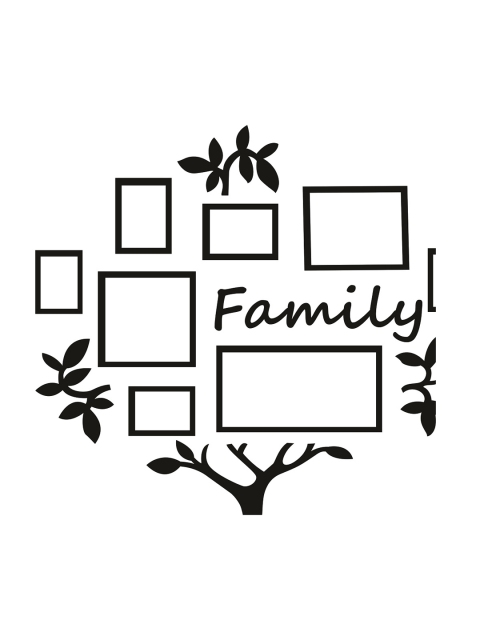 

WALLSTICK Black Family Large vinyl Sticker