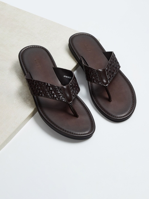 

CODE by Lifestyle Men Brown Self Design Thong Flip-Flops