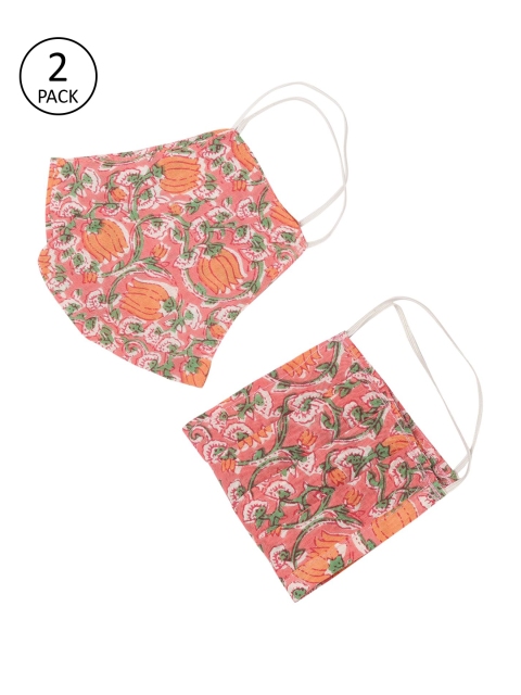 

Gnist Unisex 2 Pcs Printed 2-Ply Anti-Pollution Cloth Masks, Pink