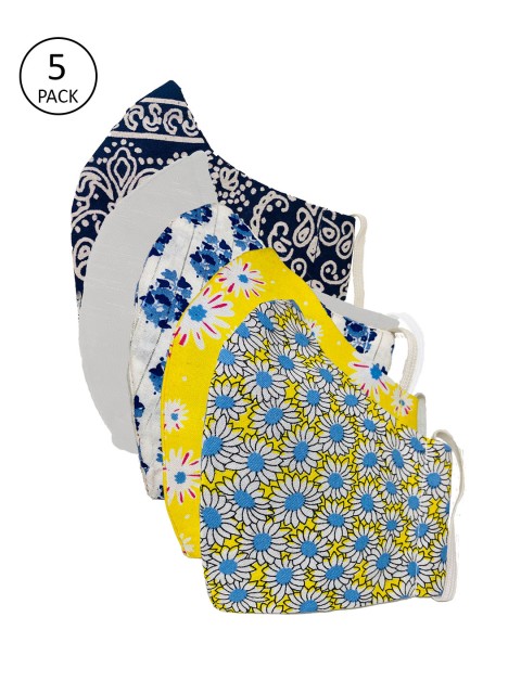 

Sera Kids 5 Pcs Printed 3-Ply Reusable Outdoor Fabric Masks, Multi