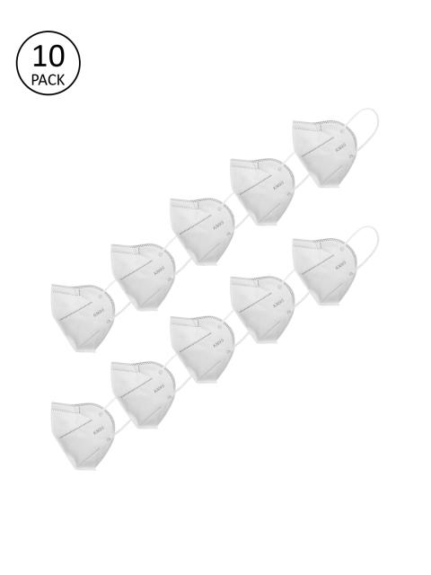 

EMAHO Men White Pack of 10 Reusable 4-Ply Outdoor Protective Masks