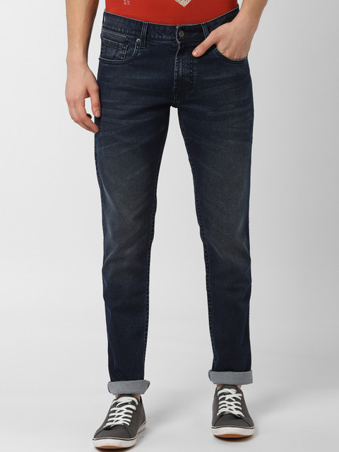 

Peter England Casuals Men Navy Blue Skinny Fit Mid-Rise Clean Look Stretchable Jeans