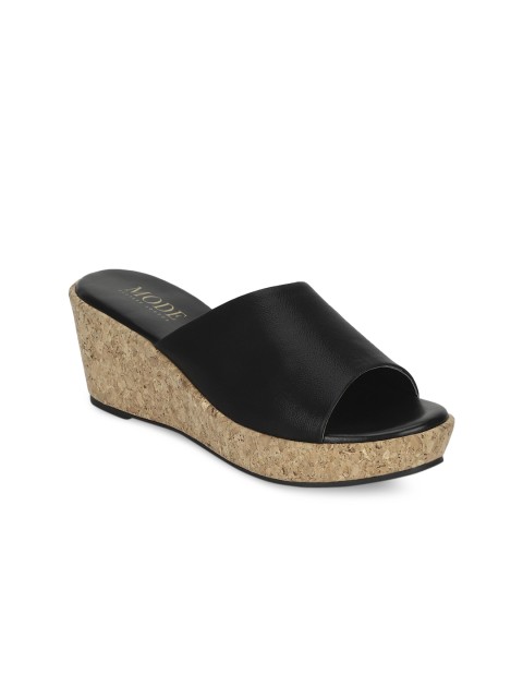 

Mode by Red Tape Women Black Solid Sandals