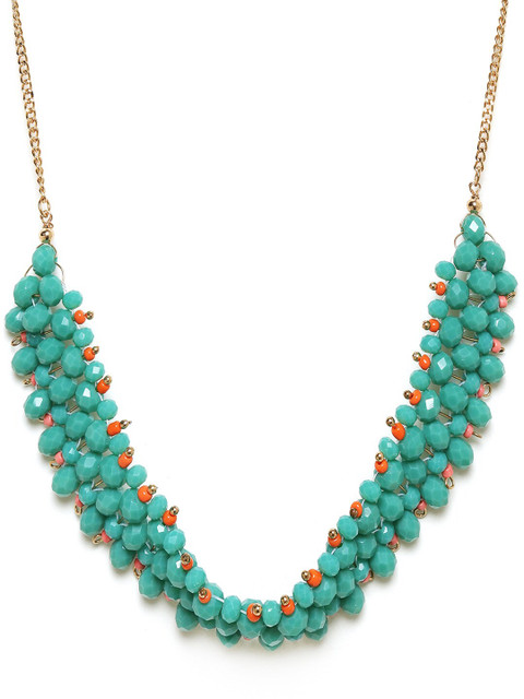 

Chumbak Teal Glowing Cocoon Necklace