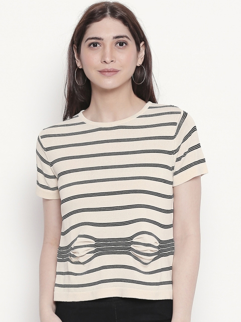 

Manola Women Cream-Coloured Striped Top