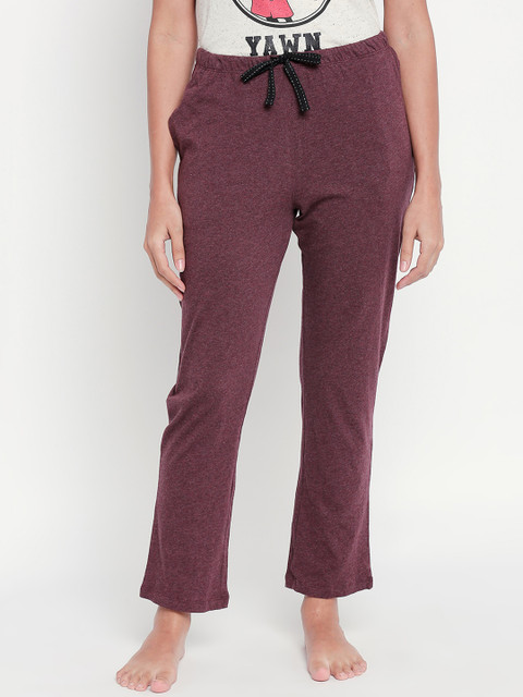 

Dreamz by Pantaloons Women Maroon Solid Lounge Pants