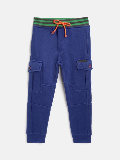 

Cherry Crumble Kids Blue Regular Fit Solid Joggers