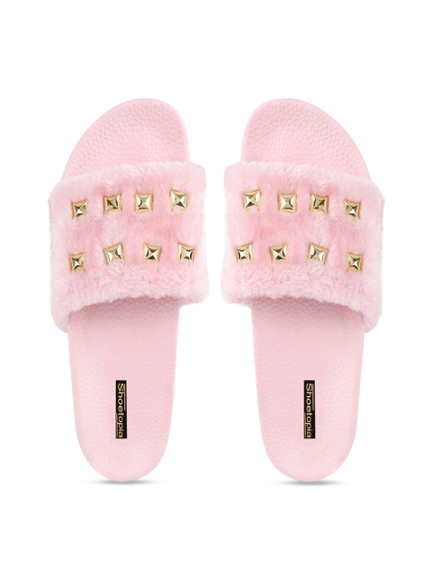 

Shoetopia Women Pink Embellished Room Slippers