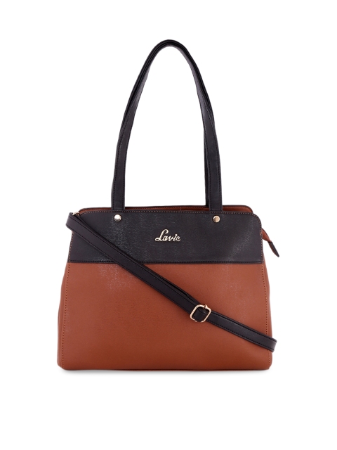 

Lavie Women Brown & Navy Blue Solid Shoulder Bag