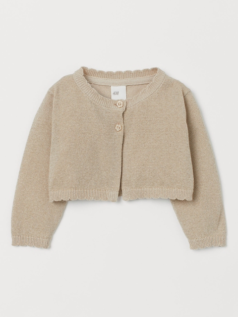 

H&M Girls Beige Glittery Bolero Jacket