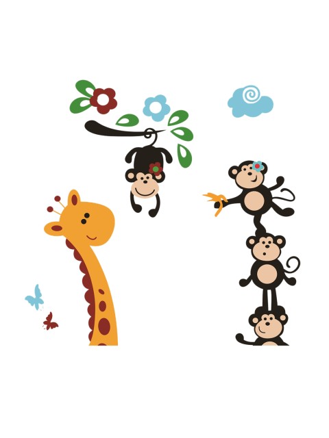 

WALLSTICK Brown & Black Animals Large Vinyl Wall Sticker