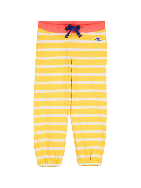 

Cherry Crumble Kids Yellow & White Striped Straight-Fit Track Pants