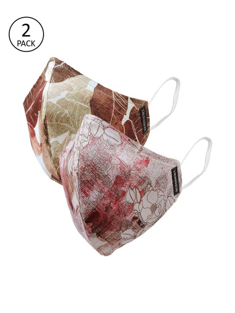 

DENNISON Unisex Pack Of 2 2-Ply Water & Stain Repellent Reusable Cloth Masks, Multi